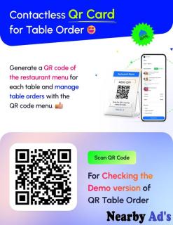 QR Code Menu Maker For Restaurant's Hotels